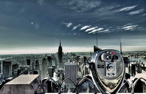 La vue du haut du Rockefeller, New York La vue du haut du Rockefeller, New York