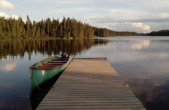 Pêche à la truite, Lac Edouard, QC Pêche à la truite, Lac Edouard, QC