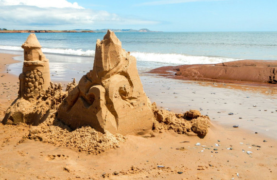 Sand castle sculpture 