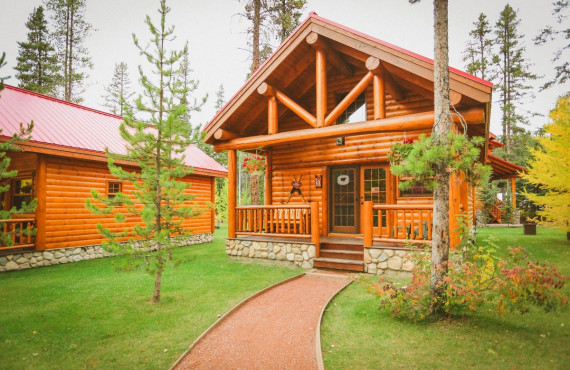 Typical log cabins