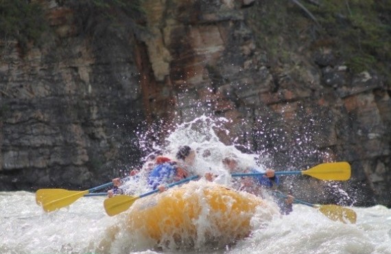 Rafting sur l'Athabasca Rafting sur l'Athabasca