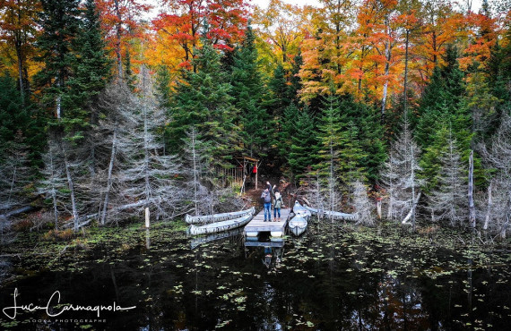 Balade en canot sur le lac Amishk Balade en canot sur le lac Amishk