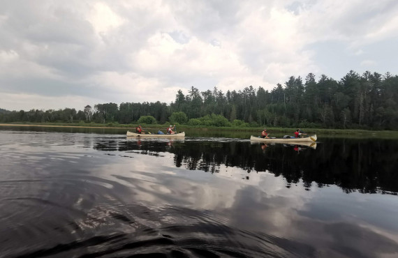 Explore the national park by canoe