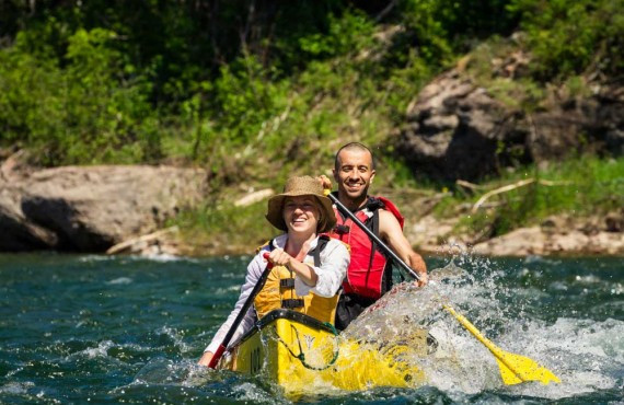 Canoeing on the Bonaventure River - Bonaventure, Canada