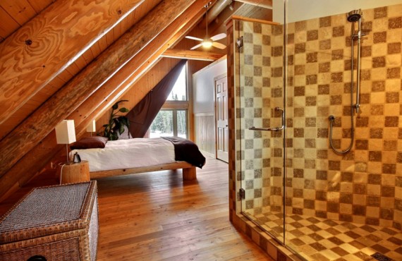 Queen bed room and shower Queen bed room and shower