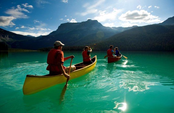 Canoe on the Emerald Lake