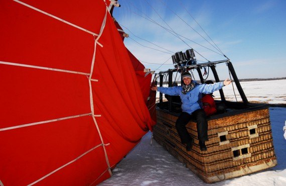 L'atterrissage en montgolfière L'atterrissage en montgolfière