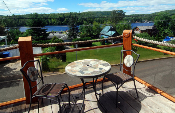 Terrace and view of the Saint-Maurice River Terrace and view of the Saint-Maurice River