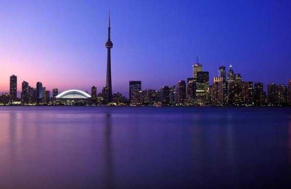 Vue de Toronto à partir de Centre Island