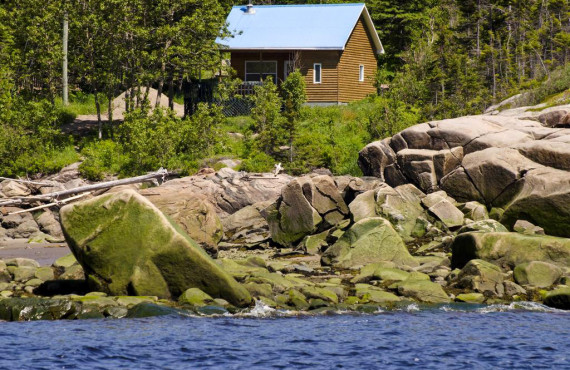 Cottage bordering the Saguenay Fjord