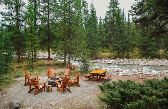Around the fire by the Bow River Around the fire by the Bow River