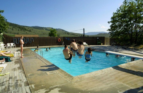 Outdoor heated pool