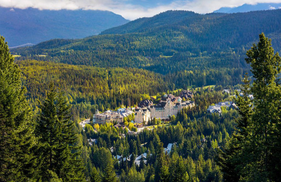 Aerial view of Fairmont Whistler Castle Aerial view of Fairmont Whistler Castle