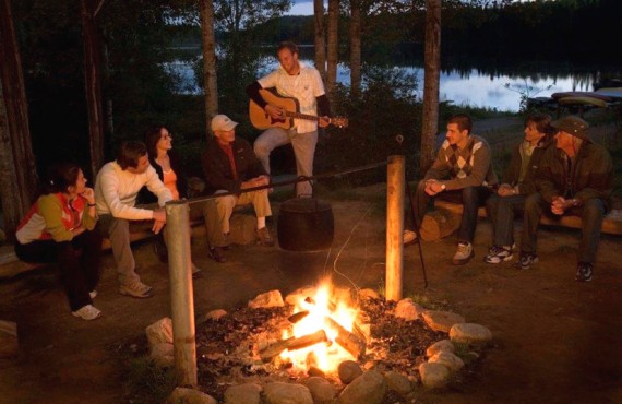 Campfire in the evening Campfire in the evening