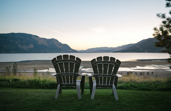 Vue sur le lac Shuswap Vue sur le lac Shuswap