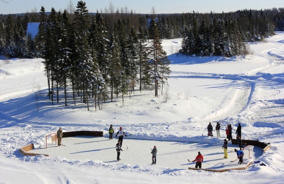 Patinage sur lac gelé Patinage sur lac gelé