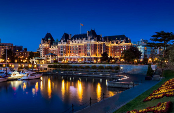 Fairmont Empress Victoria in the evening Fairmont Empress Victoria in the evening