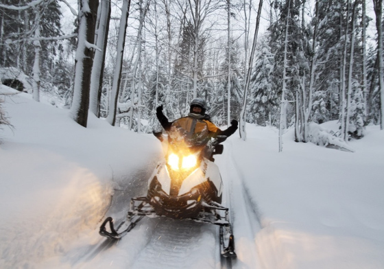 Excursion de motoneige, Laurentides, QC