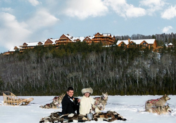 Vue depuis le lac Sacacomie