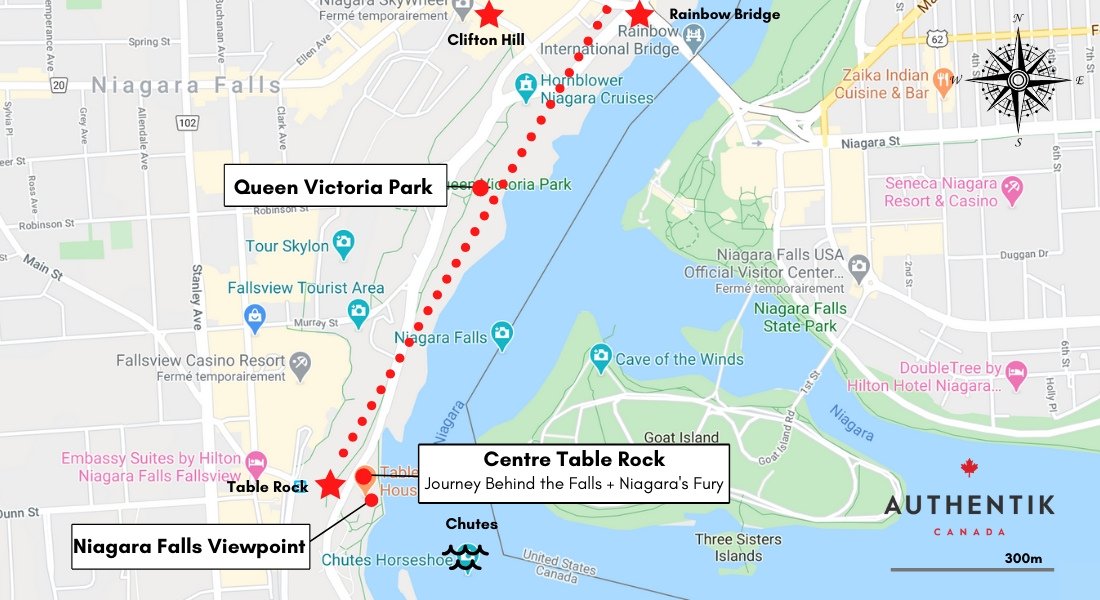 carte chutes du niagara