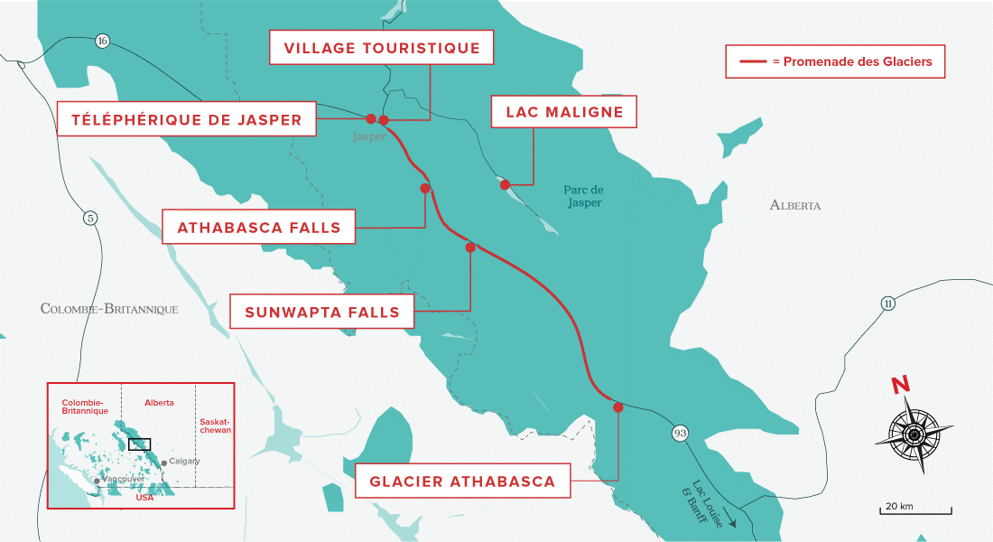 les montagnes rocheuses sur la carte