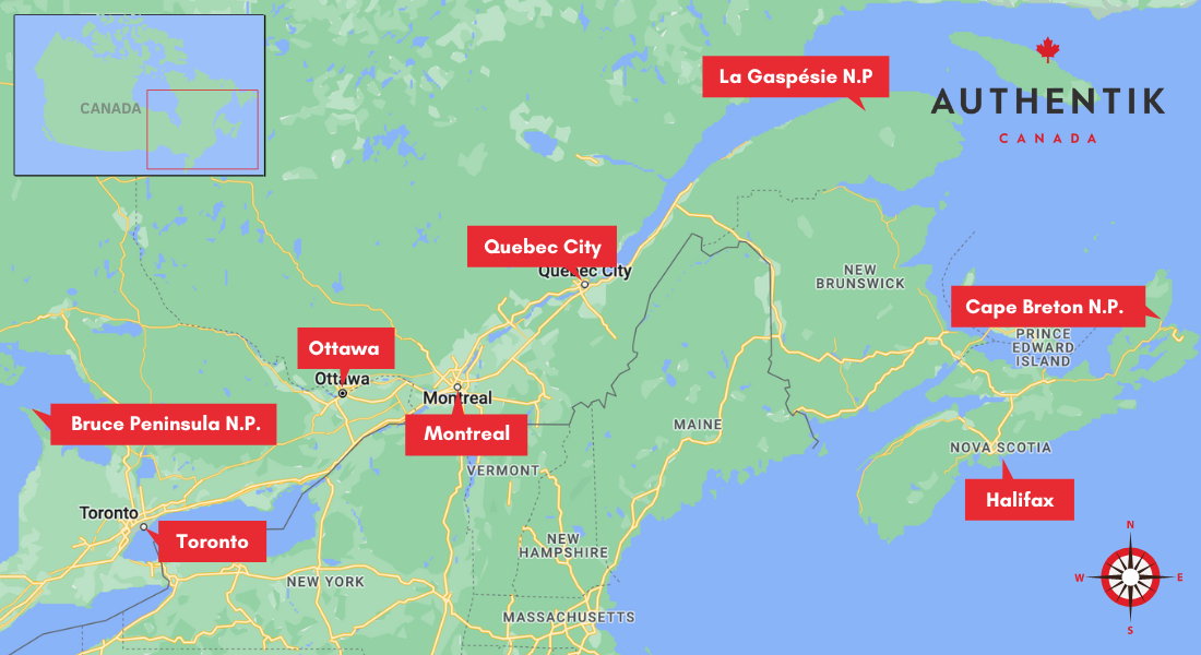 Holiday in Canada : East or West
