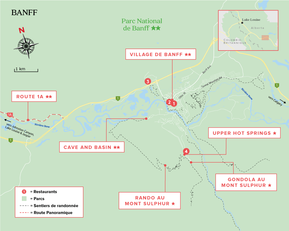 Carte de Banff National Park