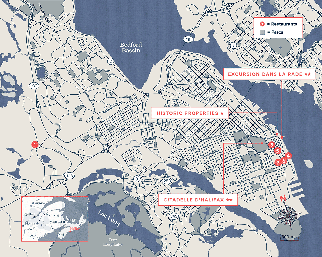 Carte des environs de Halifax Carte géographique de Halifax