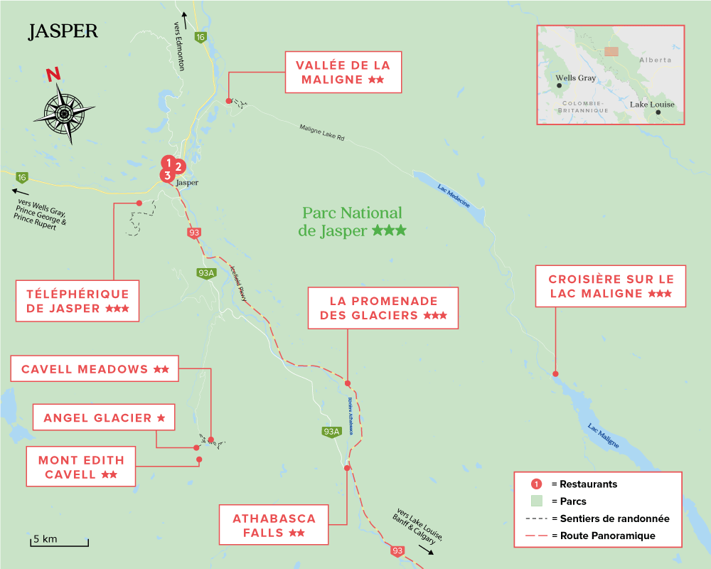 Carte Jasper National Park