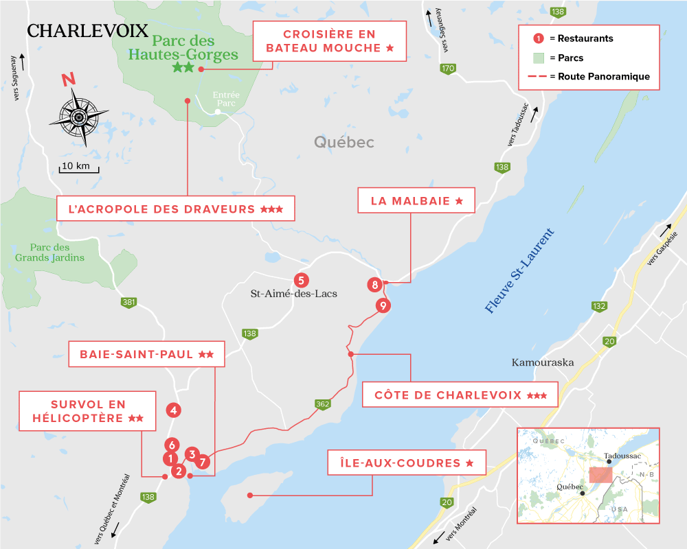 Charlevoix Carte Touristique 