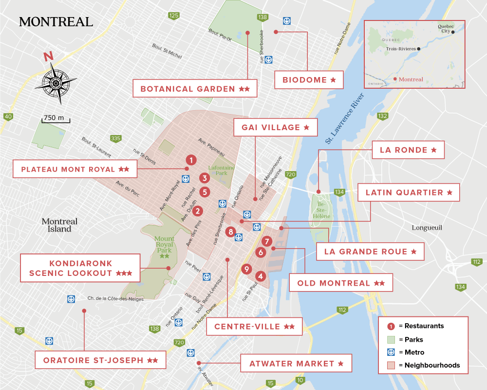 montreal city map tourist