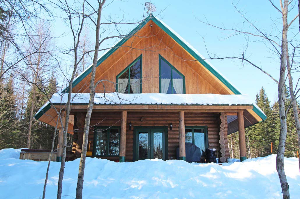 Vue arrière Chalet Aurore-Boréale