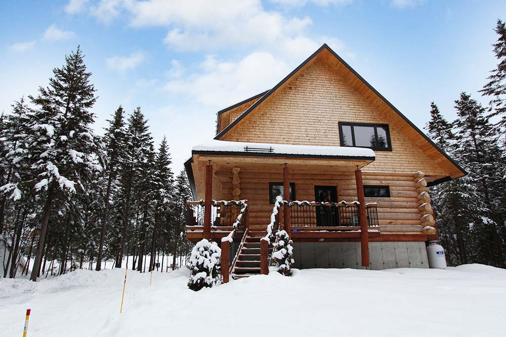 Vue arrière Chalet Le Calumet