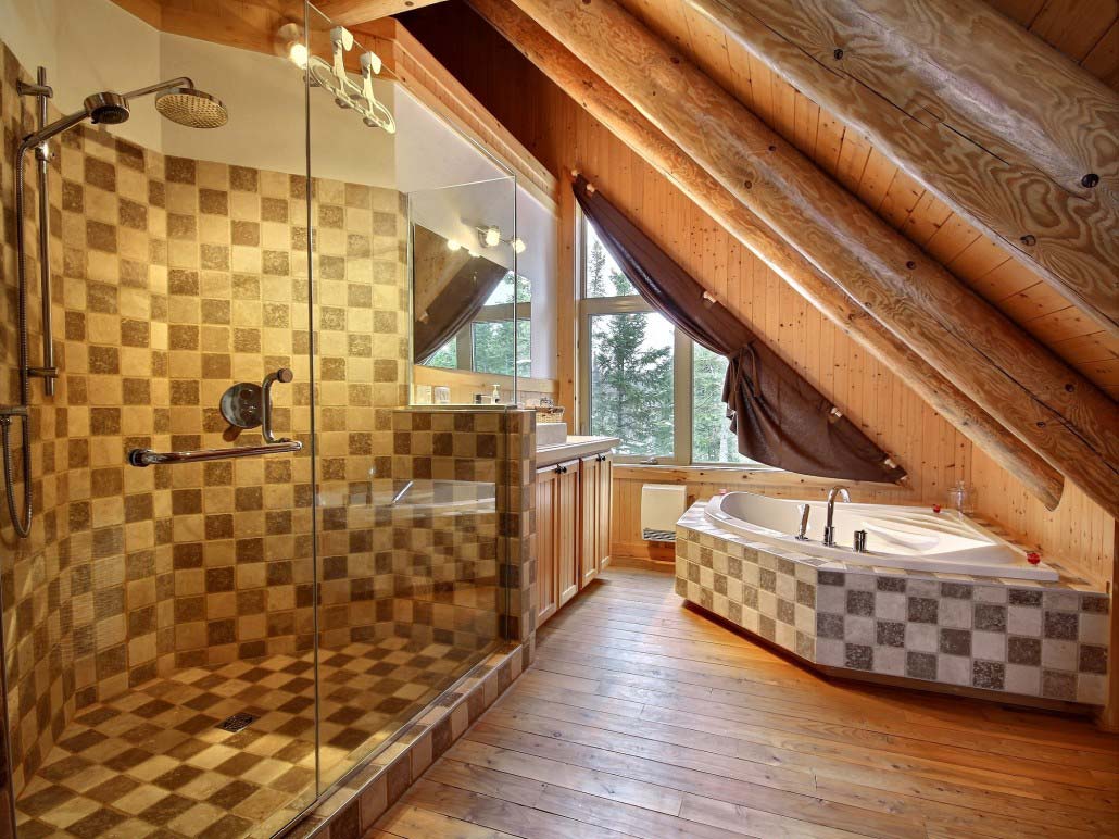 Salle de bain des maîtres Chalet Le Castor