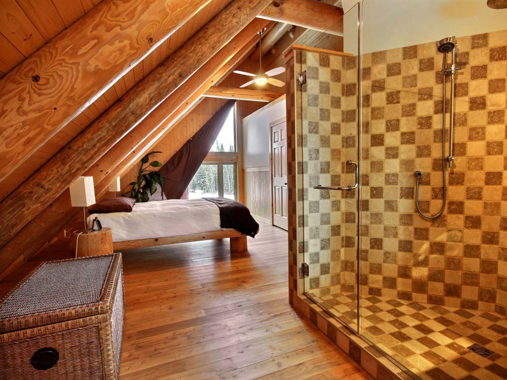 Salle de bain des maîtres Chalet Le Castor