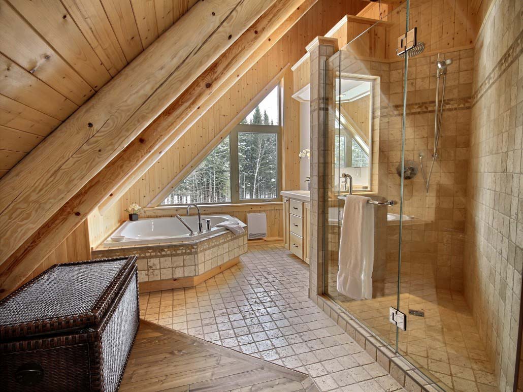 Salle de bain des maîtres Chalet Écureuils