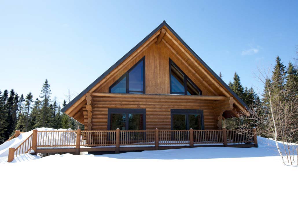 Chalet en bois rond L'Eider