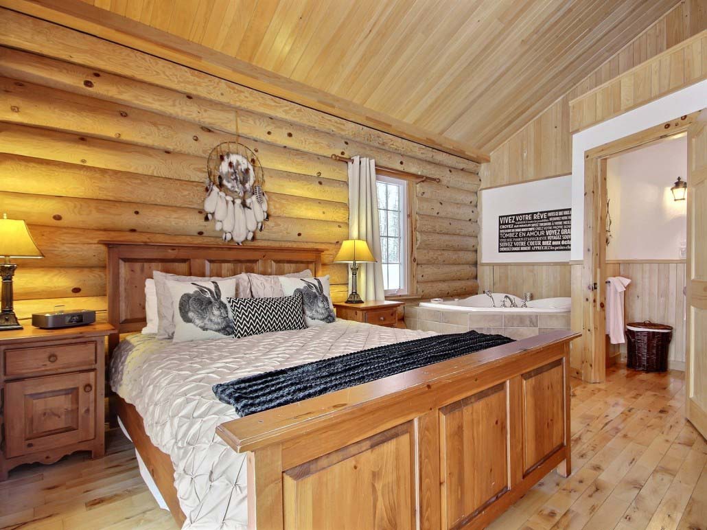 Chambre des maitres Chalet Le Wapitik
