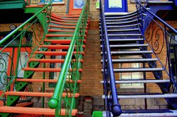 Outdoor stairs in Plateau Mont-Royal, Montreal