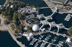 Vue aérienne de Ontario Place