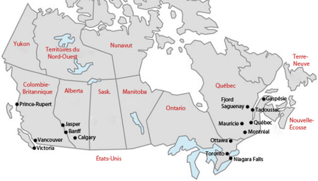 canada carte détaillée