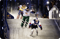 Course durant le Red Bull Crashed Ice