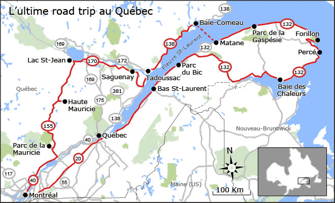 Road Map Of Quebec